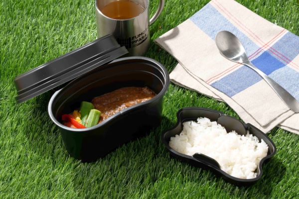 「飯ごう」モチーフのテイクアウト容器