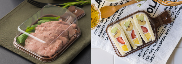 カッティングボード容器(ローストビーフ・フルーツサンド)