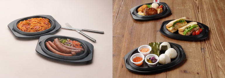 鉄板グルメ容器(ナポリタン・おにぎりセットなど)